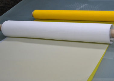 Biały / żółty poliestrowy sitodruk siatka 60 mikronów Niska rozciągliwość 100T - 40