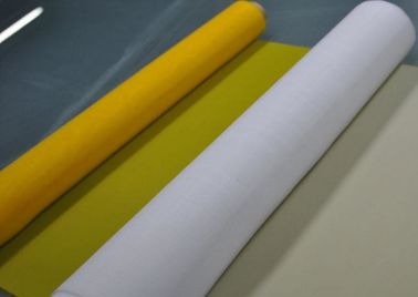 Chiny Biały / żółty siatkowy ekran 61T poliestrowy do drukowania obwodów drukowanych dostawca